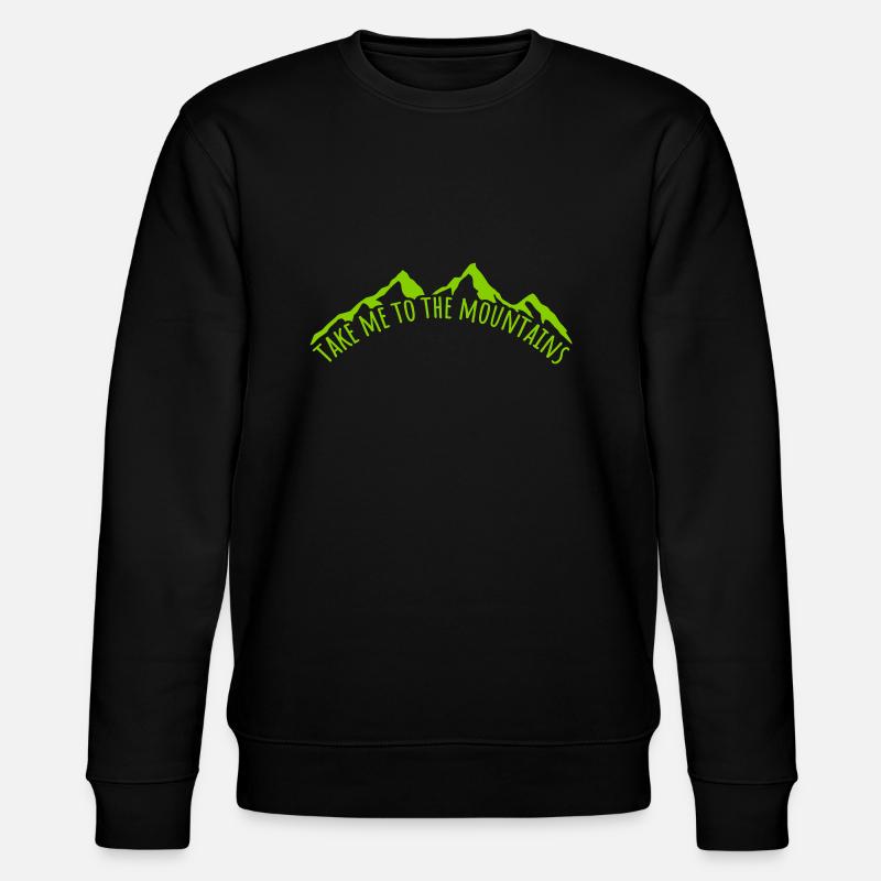 To the mountains Zitat - Stanley/Stella Unisex Bio-Sweatshirt CHANGER  - Schwarz