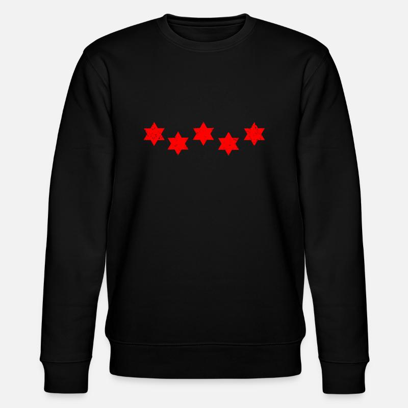 Star Ornament Horizontal - Stanley/Stella CHANGER Unisex Organic Sweatshirt - black