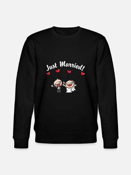 Cute Just Married - Stanley/Stella CHANGER Unisex Organic Sweatshirt - black