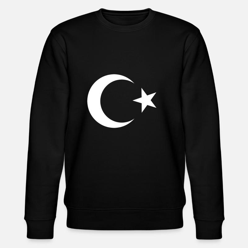 Turkey moon star - Stanley/Stella CHANGER Unisex Organic Sweatshirt - black