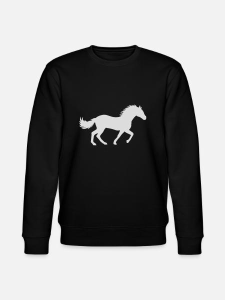 Racing Horse Silhouette Design - Stanley/Stella CHANGER Unisex Organic Sweatshirt - black