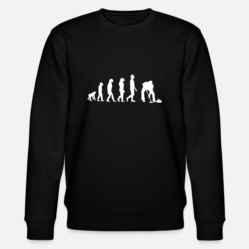 Curling-Evolution - Stanley/Stella Unisex Bio-Sweatshirt CHANGER  - Schwarz