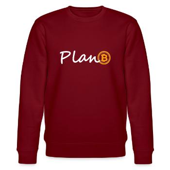 plan b - Stanley/Stella Unisex Bio-Sweatshirt CHANGER  - Burgunderrot - Vorne - Nik (191cm) & Marisol (170cm)