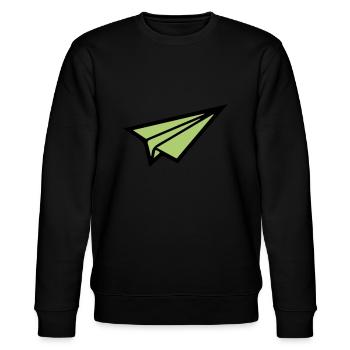 Avion en papier 02 - Sweat bio CHANGER Stanley/Stella Unisexe - noir - Devant - Nik (191cm) & Marisol (170cm)