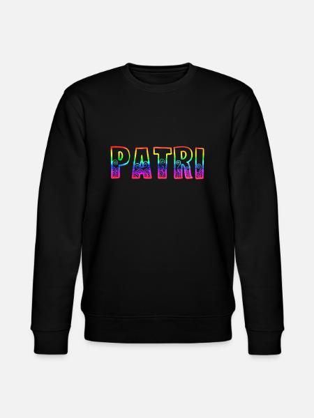 patri rs regenbogen - Stanley/Stella Unisex Bio-Sweatshirt CHANGER - Schwarz