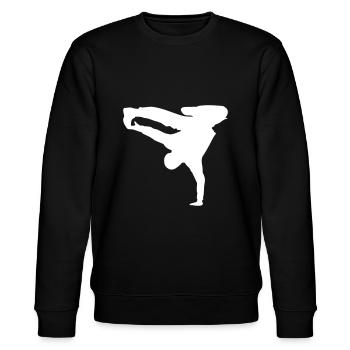 Breakdance - Stanley/Stella Unisex Bio-Sweatshirt CHANGER  - Schwarz - Vorne - Nik (191cm) & Marisol (170cm)