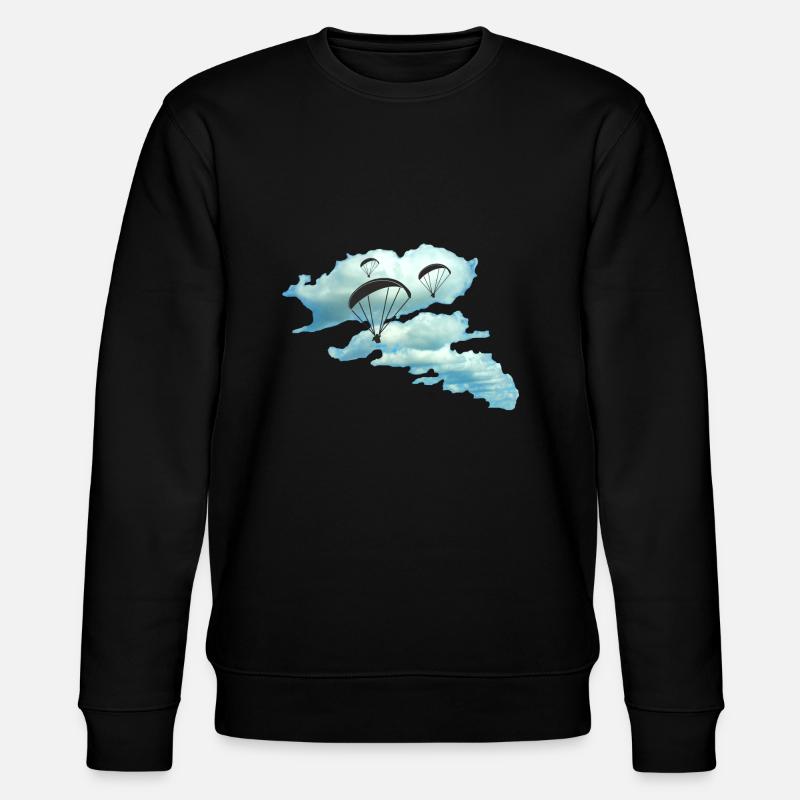 Wolke Paragliding Gleitschirmflieger Geschenk - Stanley/Stella Unisex Bio-Sweatshirt CHANGER  - Schwarz