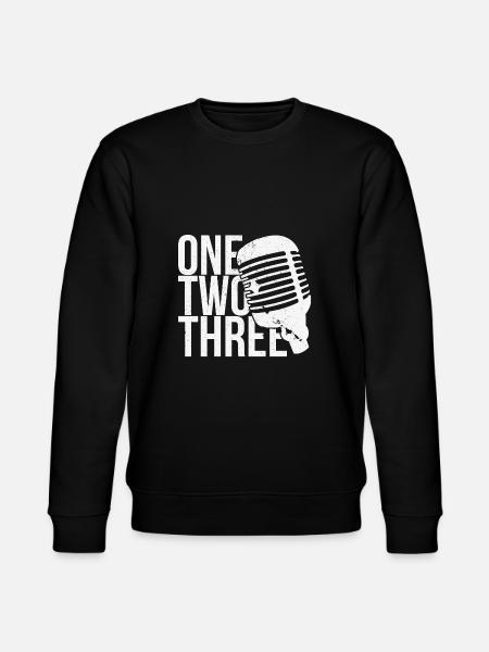 One Two Three Microphone (weiß) - Stanley/Stella Unisex Bio-Sweatshirt CHANGER  - Schwarz