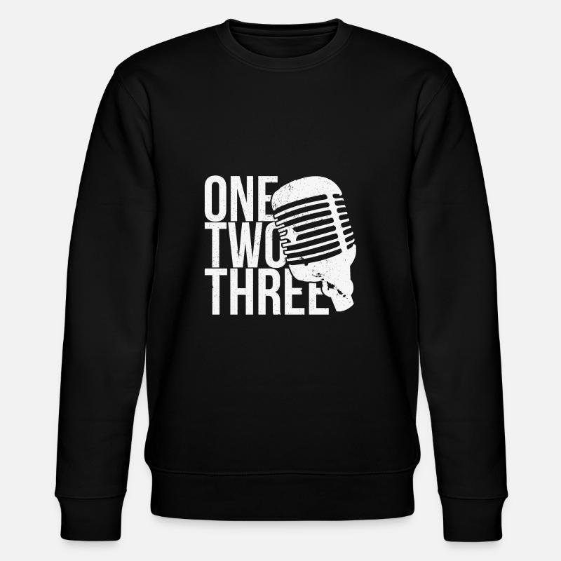 One Two Three Microphone (weiß) - Stanley/Stella Unisex Bio-Sweatshirt CHANGER  - Schwarz