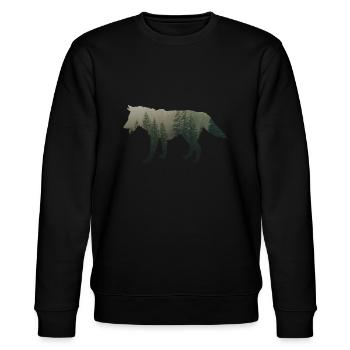 Loup de glace - Sweat bio CHANGER Stanley/Stella Unisexe - noir - Devant - Nik (191cm) & Marisol (170cm)