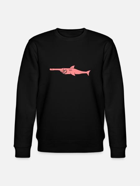 Funny Penis Shark Fish - Stanley/Stella CHANGER Unisex Organic Sweatshirt - black
