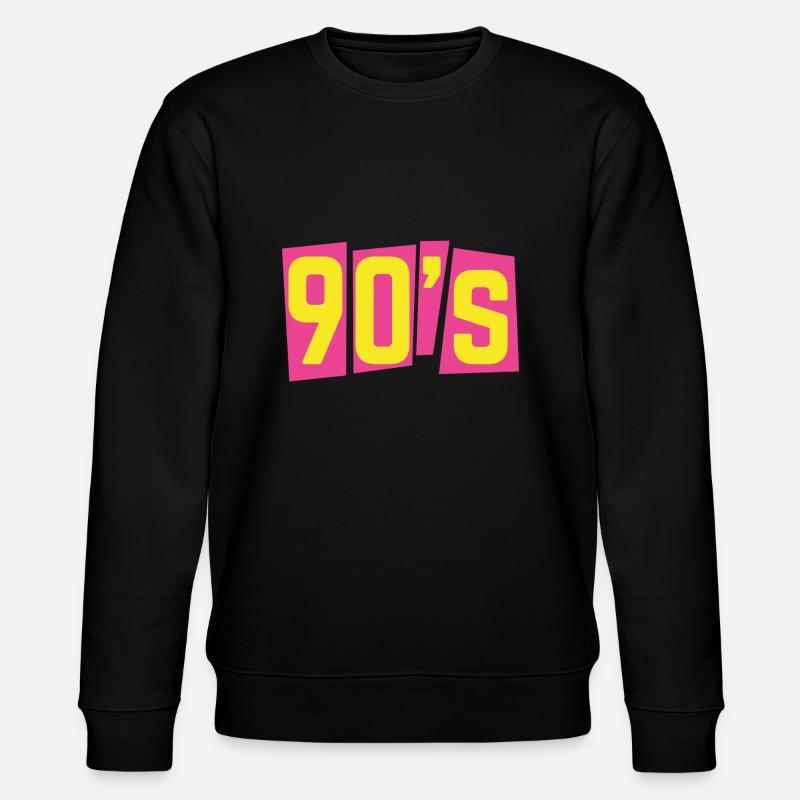 90s nineties 90s old school - Stanley/Stella CHANGER Unisex Organic Sweatshirt - black