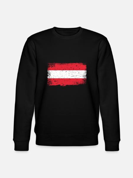 Austria Flag - Stanley/Stella CHANGER Unisex Organic Sweatshirt - black