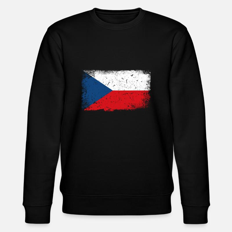 Tschechien Flagge - Stanley/Stella Unisex Bio-Sweatshirt CHANGER  - Schwarz