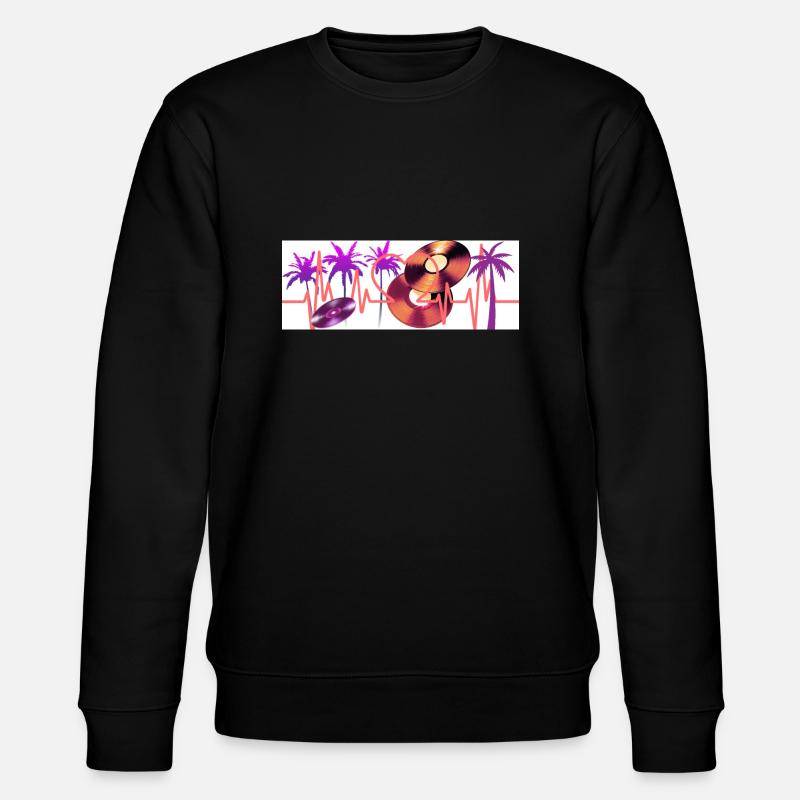 Palmiers et traces - Sweat bio CHANGER Stanley/Stella Unisexe - noir