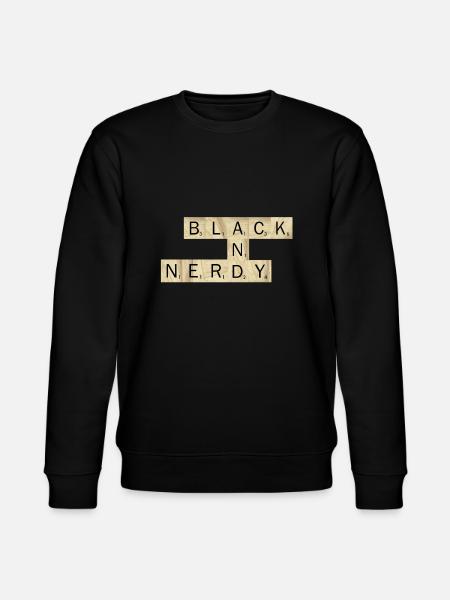 Black and Nerdy - Stanley/Stella CHANGER Unisex Organic Sweatshirt - black