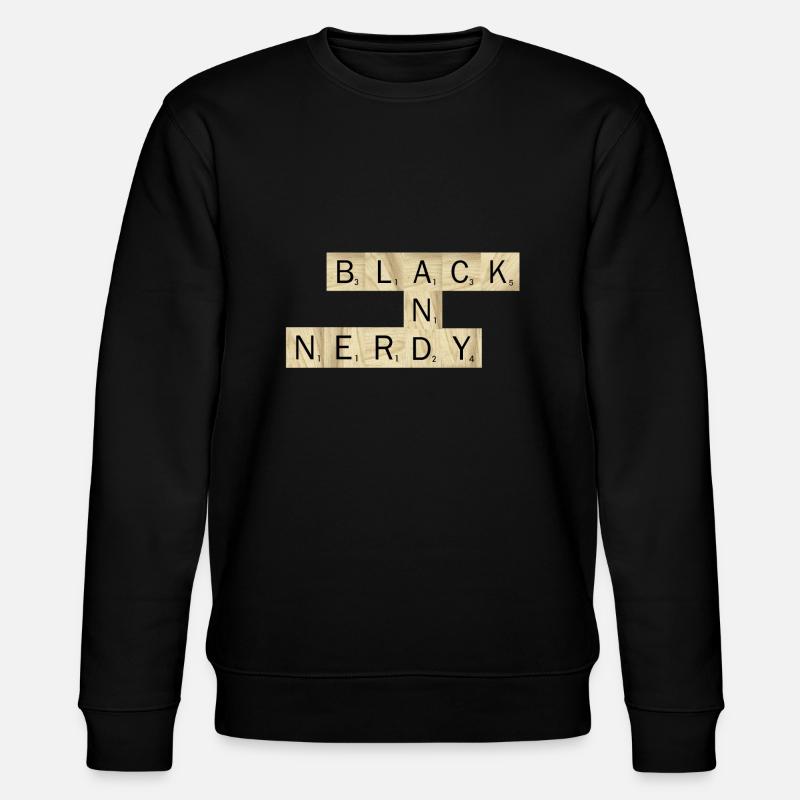 Black and Nerdy - Stanley/Stella CHANGER Unisex Organic Sweatshirt - black