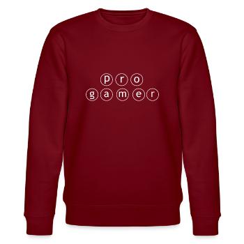 Game Gaming PC - Stanley/Stella Unisex Bio-Sweatshirt CHANGER  - Burgunderrot - Vorne - Nik (191cm) & Marisol (170cm)