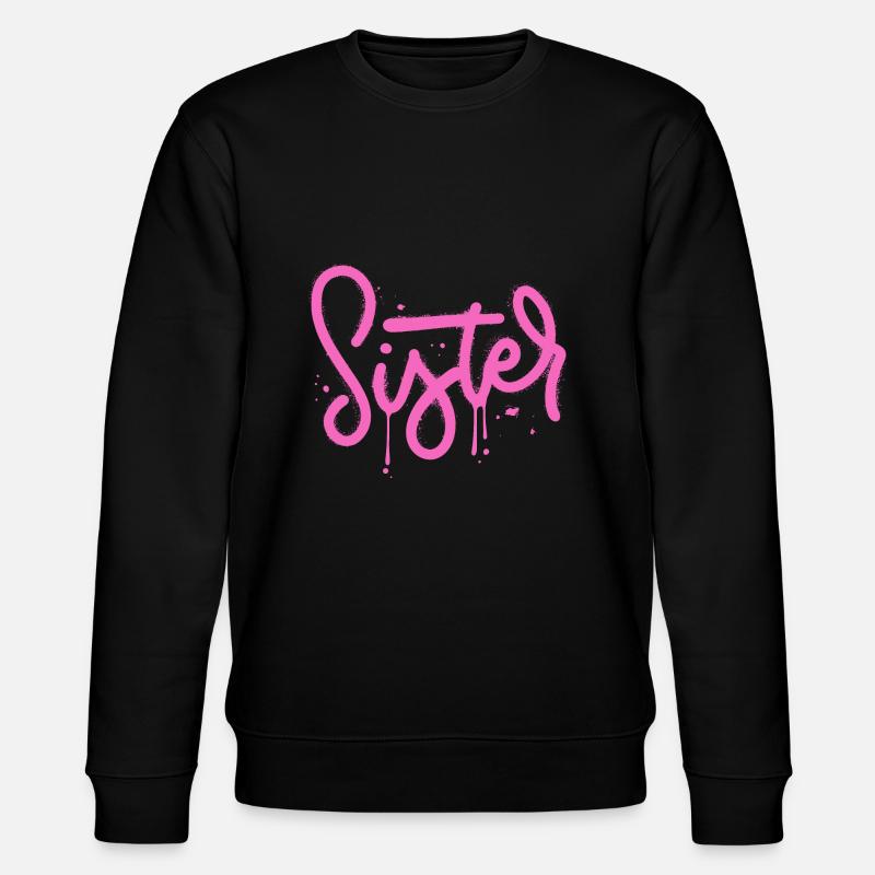 Schwesterherz - Stanley/Stella Unisex Bio-Sweatshirt CHANGER  - Schwarz