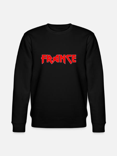 Modisches Heimat FRANCE Metal-Design - Stanley/Stella Unisex Bio-Sweatshirt CHANGER  - Schwarz