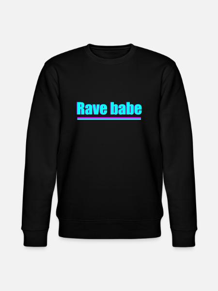 Rave babe - Stanley/Stella CHANGER Unisex Organic Sweatshirt - black