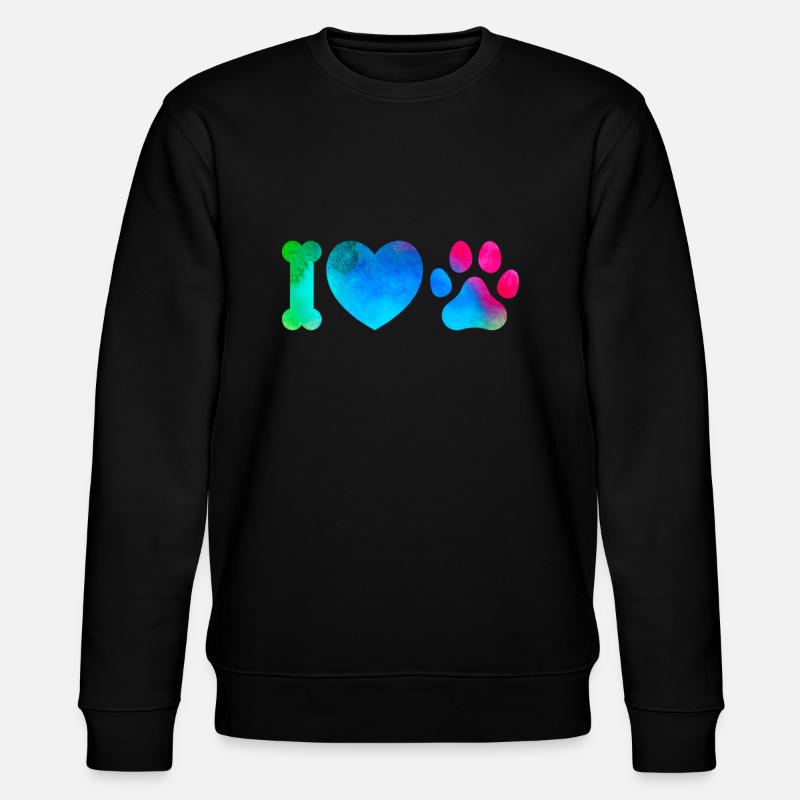 Love dogs - Stanley/Stella Unisex Bio-Sweatshirt CHANGER  - Schwarz