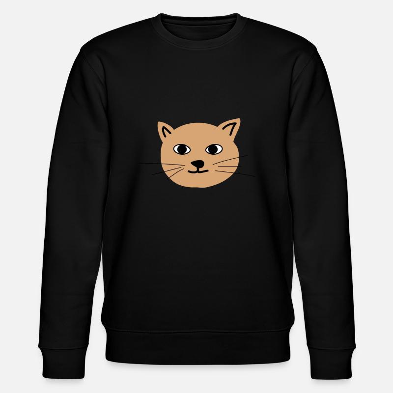 Katzengesicht 1 - Stanley/Stella Unisex Bio-Sweatshirt CHANGER  - Schwarz
