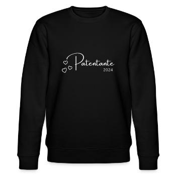 Patentante 2024 - Stanley/Stella Unisex Bio-Sweatshirt CHANGER  - Schwarz - Vorne - Nik (191cm) & Marisol (170cm)