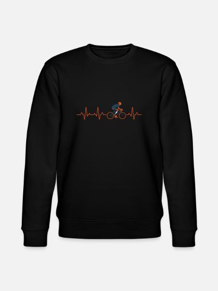 Heartbeat Fahrrad - Stanley/Stella Unisex Bio-Sweatshirt CHANGER  - Schwarz