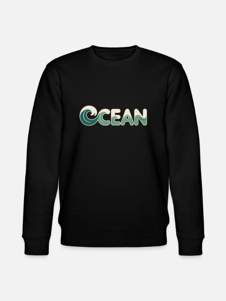 Ocean - Cool Surfer Logo - Stanley/Stella CHANGER Unisex Organic Sweatshirt - black