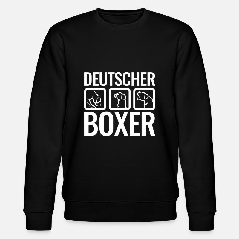 Boxer allemand blanc - Sweat bio CHANGER Stanley/Stella Unisexe - noir