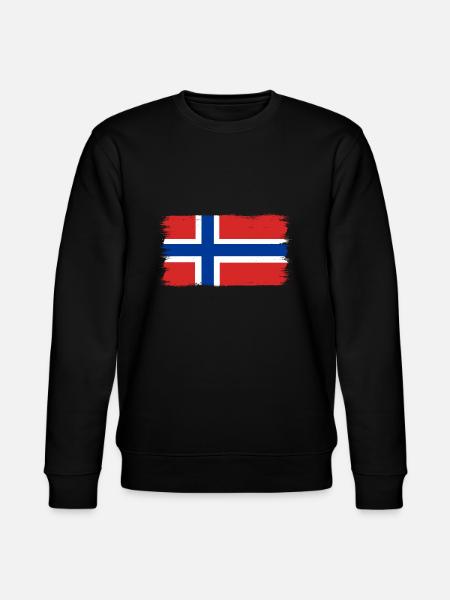 De Vlag van Noorwegen Scandinavië Noorse Vlag - Stanley/Stella Uniseks bio-sweatshirt CHANGER  - zwart