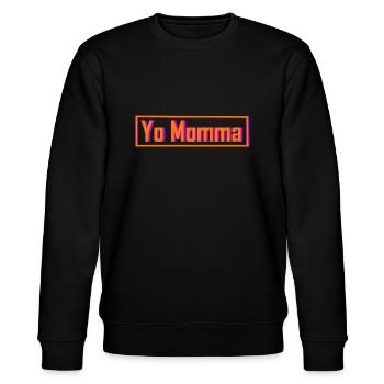 Yo momma - Stanley/Stella Unisex Bio-Sweatshirt CHANGER  - Schwarz - Vorne - Nik (191cm) & Marisol (170cm)