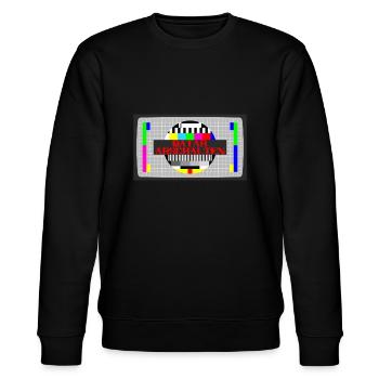 BOYKOTT KATAR QATAR ABSCHALTEN - Stanley/Stella Unisex Bio-Sweatshirt CHANGER  - Schwarz - Vorne - Nik (191cm) & Marisol (170cm)