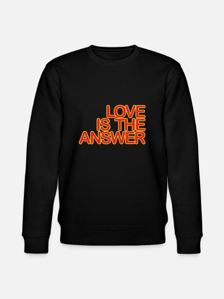 LOVE is the ANSWER 02redKgelb - Stanley/Stella CHANGER Unisex Organic Sweatshirt - black
