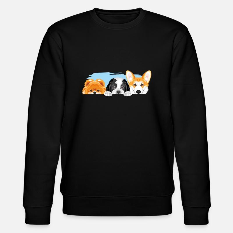 Hunde sind beste Freunde - Stanley/Stella Unisex Bio-Sweatshirt CHANGER  - Schwarz