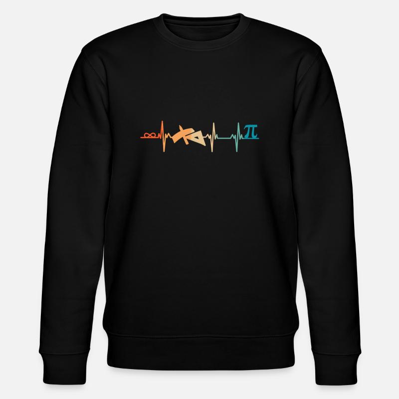 Herzschlag-Mathe - Stanley/Stella Unisex Bio-Sweatshirt CHANGER  - Schwarz