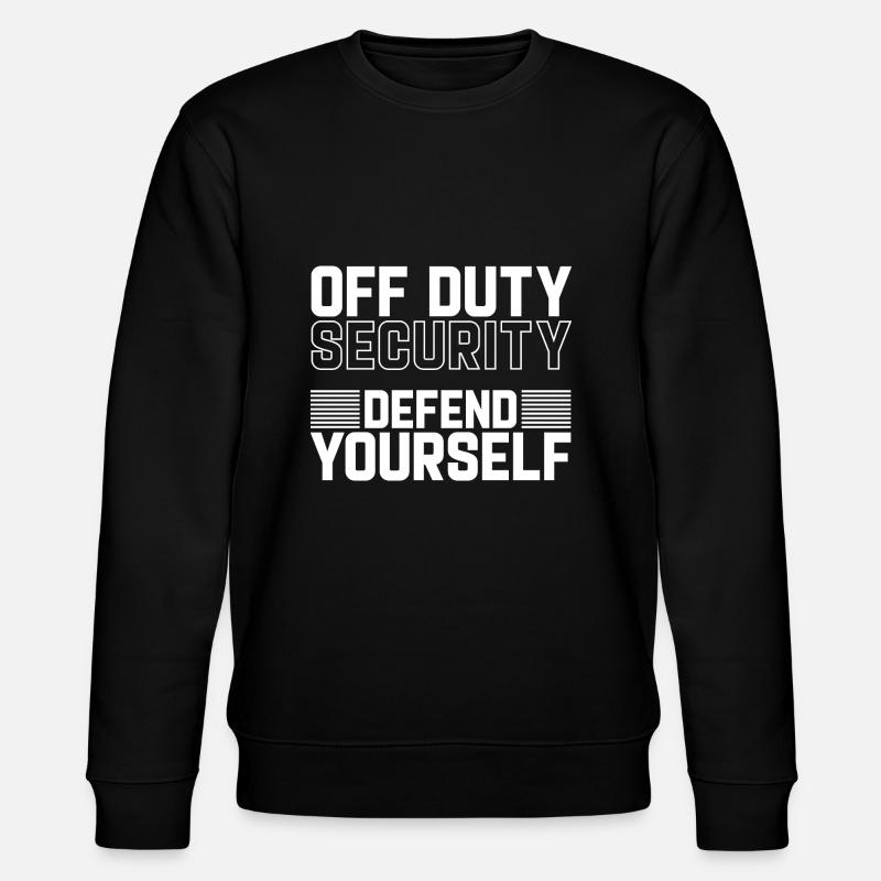 Security Off Duty Defend Yourself - Stanley/Stella Unisex Bio-Sweatshirt CHANGER - Schwarz