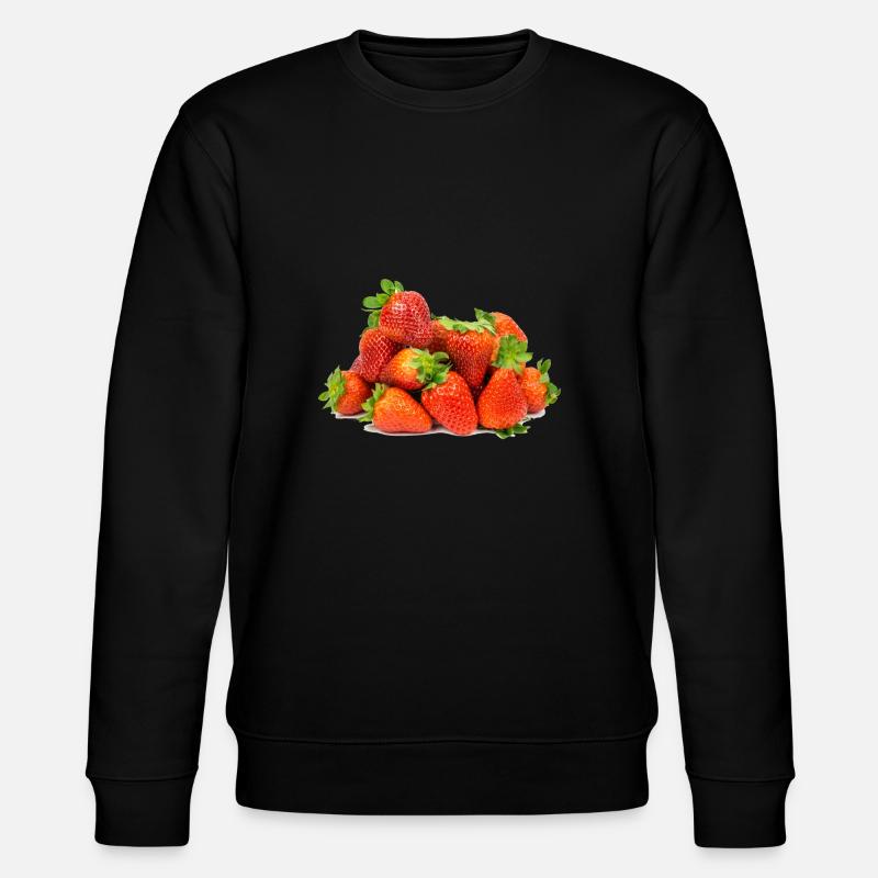 Erdbeeren Strawberrys - Stanley/Stella Unisex Bio-Sweatshirt CHANGER  - Schwarz
