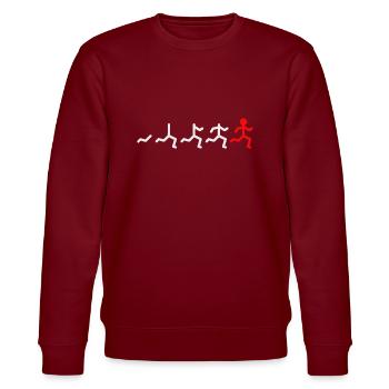 Cadeau marathonien marathonien jogger - Sweat bio CHANGER Stanley/Stella Unisexe - bordeaux - Devant - Nik (191cm) & Marisol (170cm)