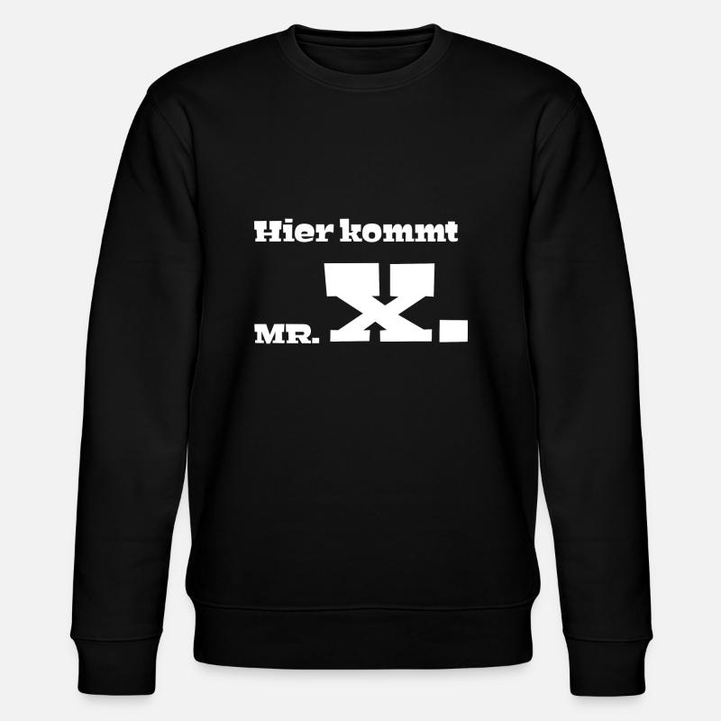 Hier kommt Mr. X. - Stanley/Stella Unisex Bio-Sweatshirt CHANGER  - Schwarz