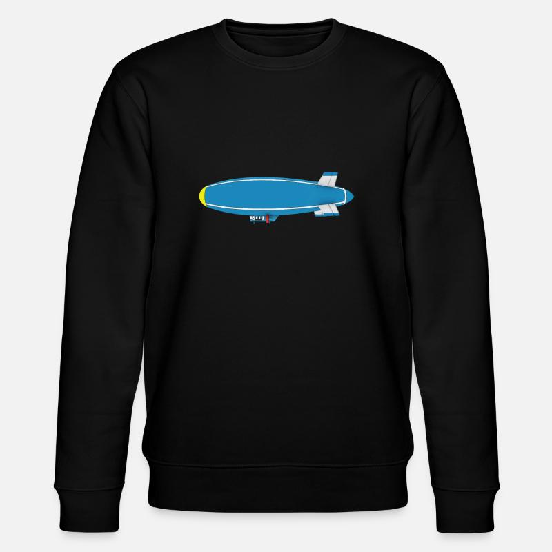 Luftschiff, Zeppelin, Seitenansicht - Stanley/Stella Unisex Bio-Sweatshirt CHANGER  - Schwarz