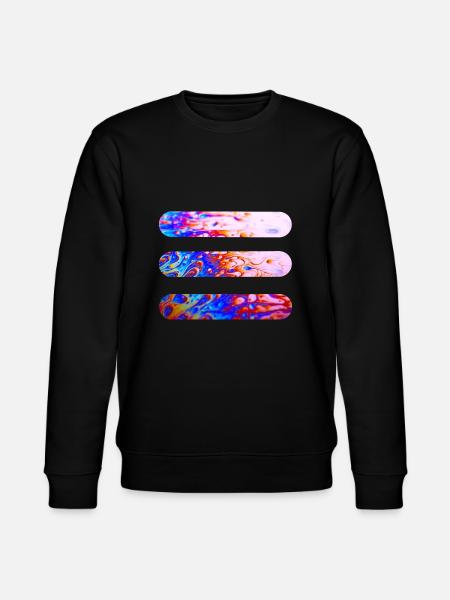 Lines | Wavy lines | | symbols Pattern - Stanley/Stella CHANGER Unisex Organic Sweatshirt - black