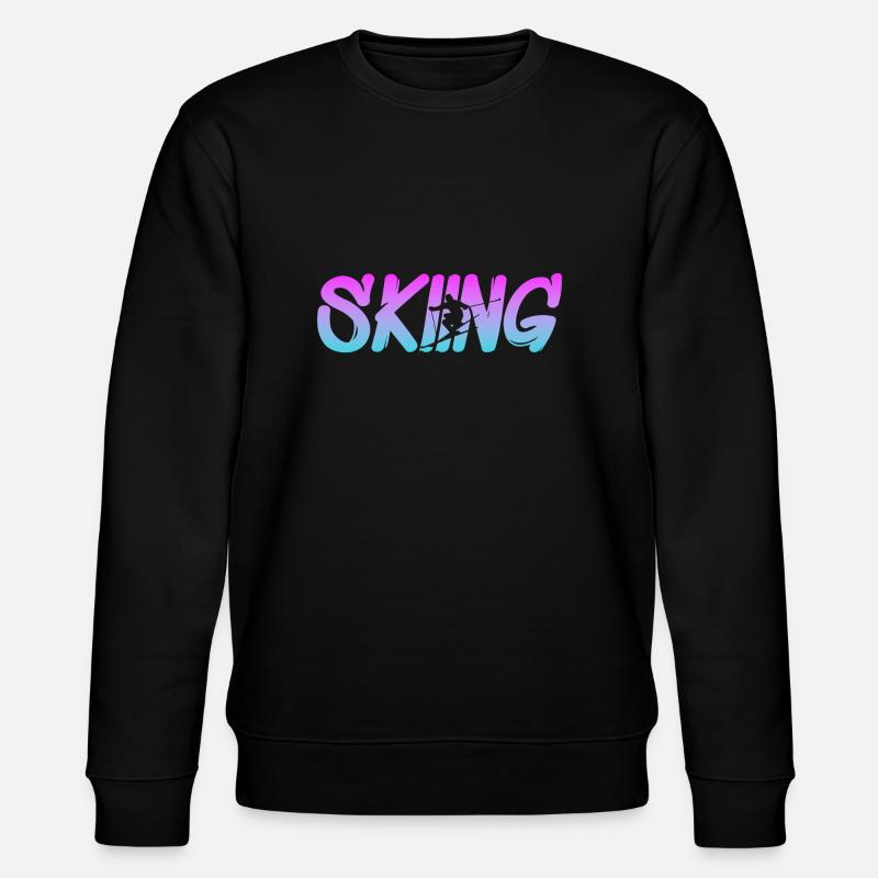 Skiing - Stanley/Stella Unisex Bio-Sweatshirt CHANGER  - Schwarz