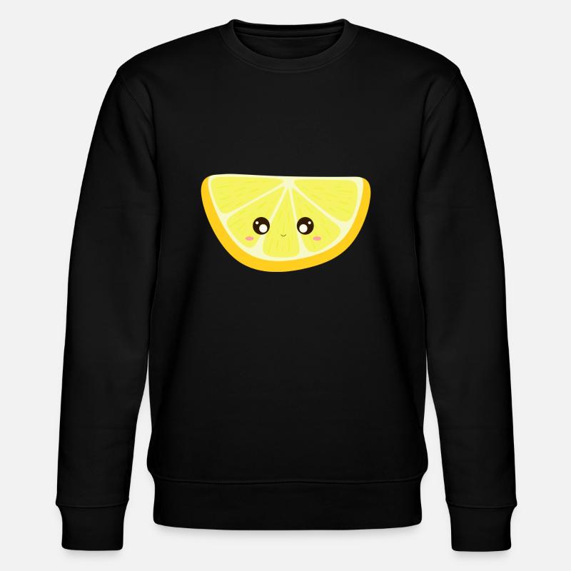 kawaii zitrone - Stanley/Stella Unisex Bio-Sweatshirt CHANGER  - Schwarz