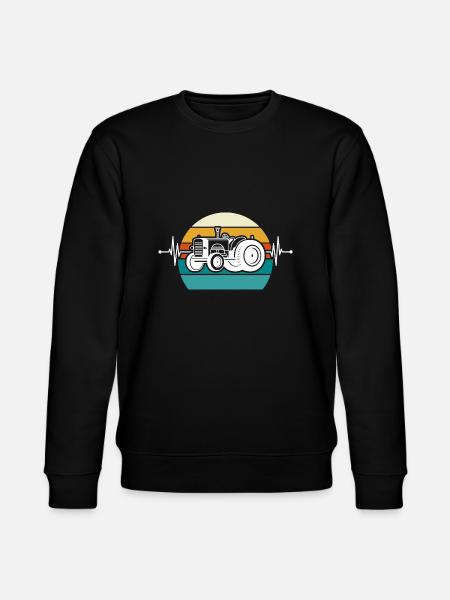 Heartbeat tractor - Stanley/Stella CHANGER Unisex Organic Sweatshirt - black