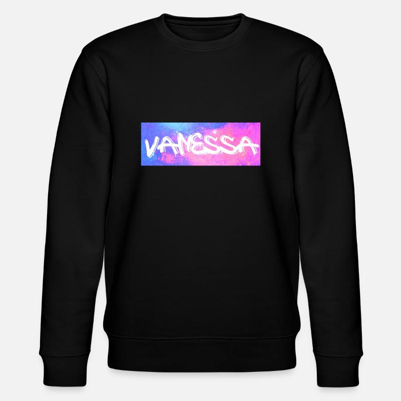Vanessa Name Geschenk Geschenkidee Galaxie - Stanley/Stella Unisex Bio-Sweatshirt CHANGER  - Schwarz