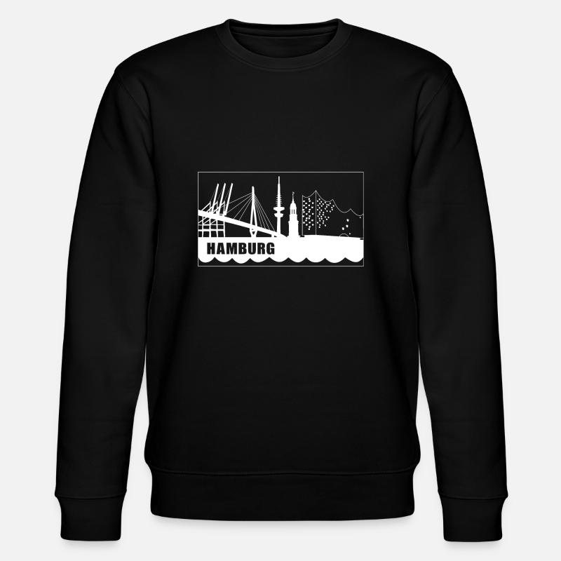 Hambourg Skyline - Sweat bio CHANGER Stanley/Stella Unisexe - noir