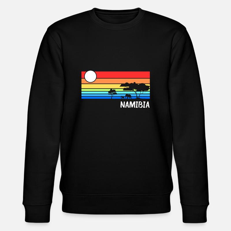 Namibia Afrika Savanne Safari Urlaub - Stanley/Stella Unisex Bio-Sweatshirt CHANGER - Schwarz