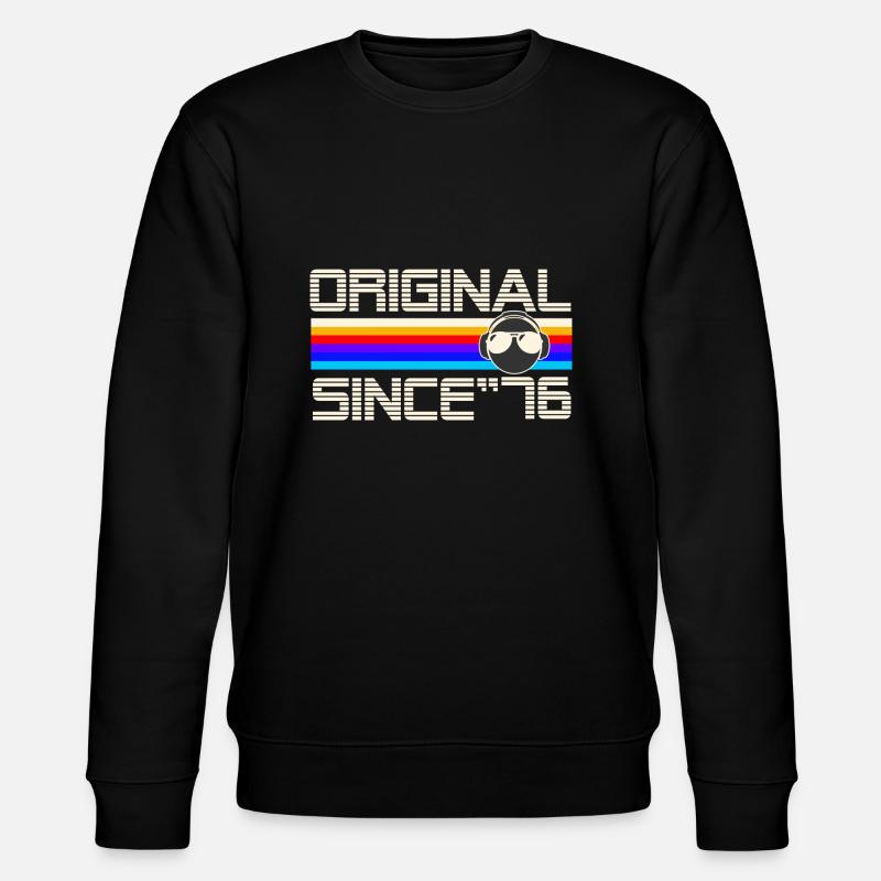 Seit 76 - Stanley/Stella Unisex Bio-Sweatshirt CHANGER  - Schwarz